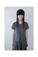  Buttonette french dress (Charcoal)