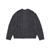 24FW ローゲージケーブルニット チャコール