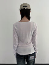 ホットフィックスロゴスリムT (White)