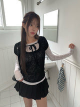 Tuna Short Sleeve Layered Dot T-Shirt Set