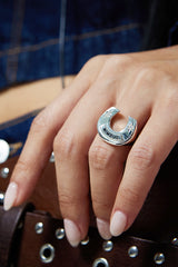 Sparkle Horseshoe Ring (L)