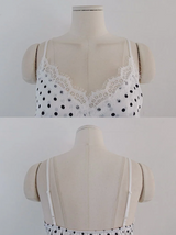 SATIN DOT LACE BUSTIER MINI DRESS (WHITE, BLACK 2COLORS!)