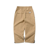 LOGO COTTON SUPER WIDE PANTS - BEGIE