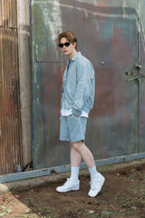 PIPING BLOUSON SET - OUTER (SKY BLUE)