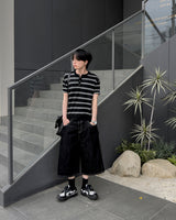 Diron Striped Henley Knit