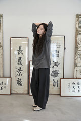 ヴィンテージ P. ダイイングカットアウトボックスTシャツ (Charcoal)