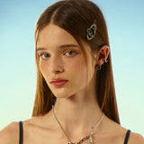 NO.484 [BLACK] HEART EARTH STM HAIR PIN