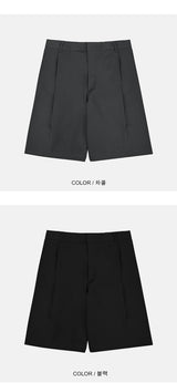 [S/S] ラベルバミューダコットンパンツ
