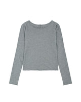 ステッチTシャツ - グレー