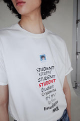 ソロナクールタッチアイススキンテクノロジースチューデントプリントルーズショートスリーブTシャツ