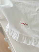 Initial Label Frill Matte Coaster Cotton Cover M