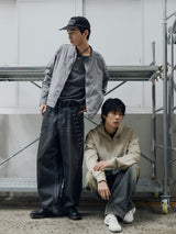 26SS★ ダークワックスコーティングデニムパンツ