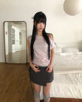 Pyuta Draped Short Sleeve T-Shirt