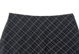 Conse Chiffon Check Midi Skirt