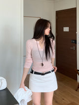 Wendy Low RIse H-Line Mini Skirt