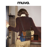 muva. 本革スエード 3WAY チェック柄 3WAYリュック