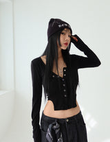[UNISEX] シルバーカーゴバックバンドデニムワイドパンツ