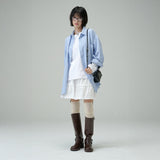 カンカンフリルミニスカート (White)