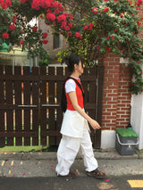 Nylon wrap skirt pants (2color)