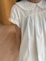 pleats collar mini dress 