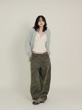 (Leopard Item) Kiya leopard printed balloon-fit wide pants