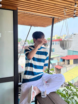 Daily linen ice banding wide pants