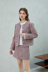 CHERISH TWEED SKIRT PANTS / RED
