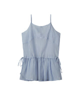 WRINKLE STRING SLEEVELESS ONE-PIECE (LIGHT BLUE)
