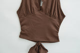 Lena Tie Halter Top