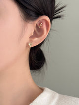 [3 set] flower heart earring set / simple, lovely, pointy, daily, spring, summer flower