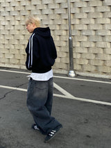 ブラッシュデニムバルーンパンツ　２色