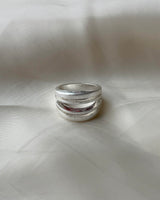 [MADE] Matte Layered Ring (silver)