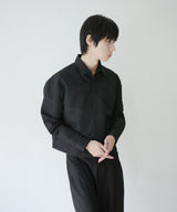 [DOJINOI] MUTE CROP SHIRTS BLACK