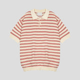 Letter Collar Half Knit (3color)