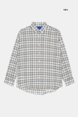 Origin linen over check shirt