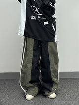 Washa denim mix pants