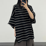 sheer striped t-shirt