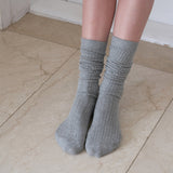 Basic Daily Rib Knee Socks_4 color