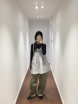 Lauv patchwork blouse (2color)