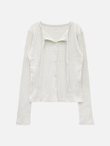 Nini Strap Ribbed Cardigan (6c)