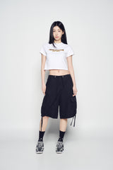 25SS フレームロゴショートクロップスリーブTシャツ ホワイト
