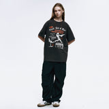 ラウディーズベースボールTシャツ_チャコール