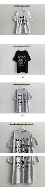 Rotan Ribbon Short-Sleeved T-Shirt