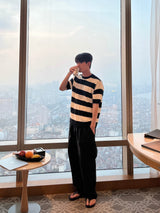 Daily linen ice banding wide pants