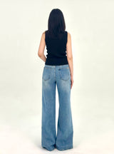 WIDE REGULAR DENIM PANTS code 25002