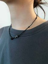 Dot necklace (black)