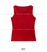 [U-BASIC] Lensi Ribbed Boat Neck Sleeveless