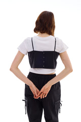 AI RIBBON BUSTIER / BLACK