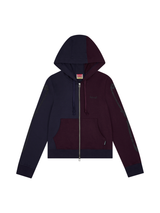 1/2 セーフティーアスラフードジップアップ (PURPLE/NAVY)