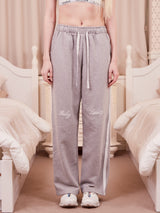 Lacy Sweat Pants_GRAY/WHITE